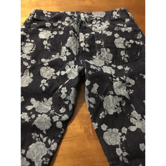 American Eagle Women's Jeans Floral Jegging Stretch Ankle Skinny Size 2 X 29 - Picture 7 of 9